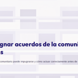 GUIA - Cómo impugnar una acuerdo de la comunidad de vecinos
